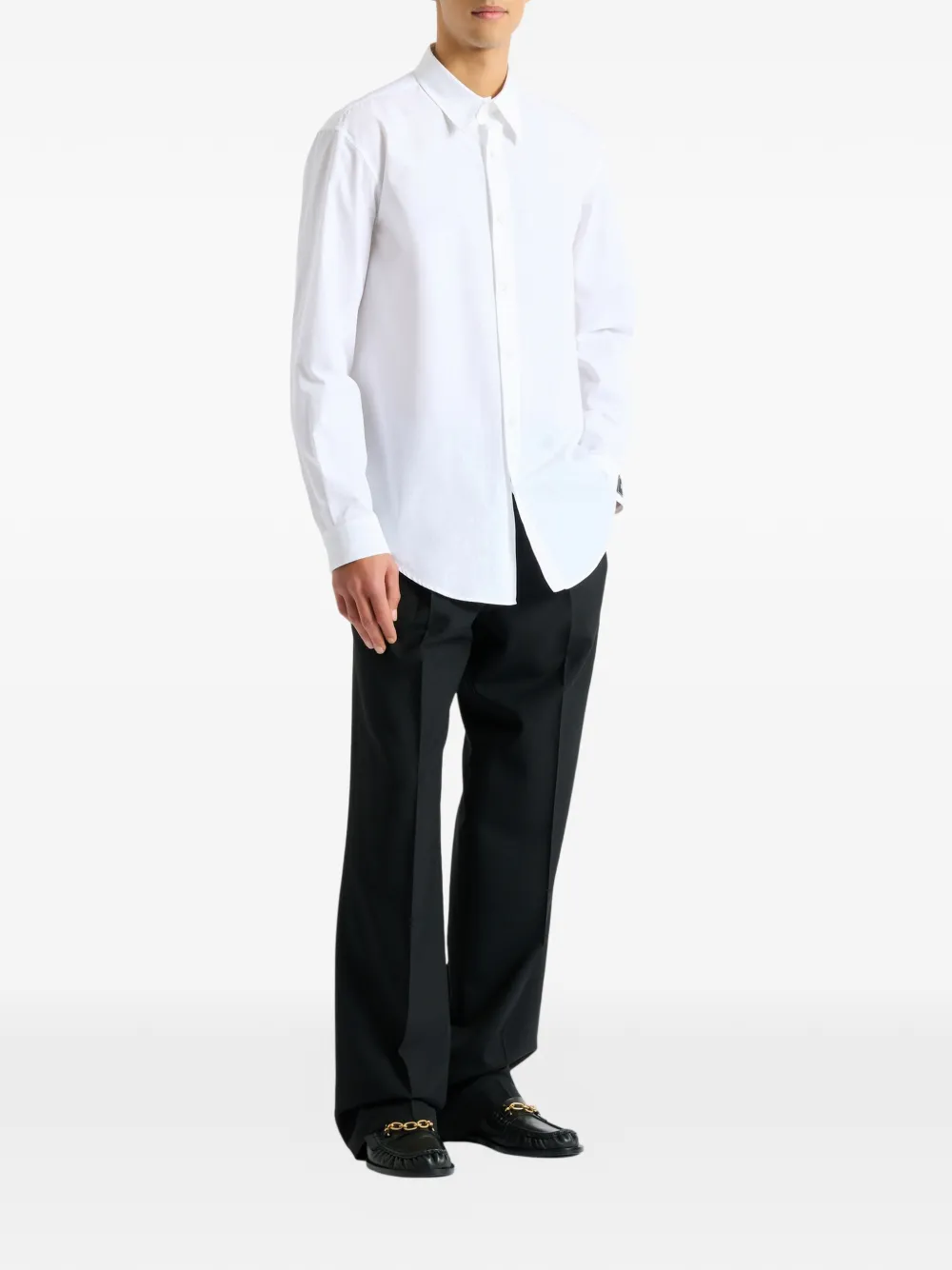 Balmain Paris overhemd van popeline katoen Wit