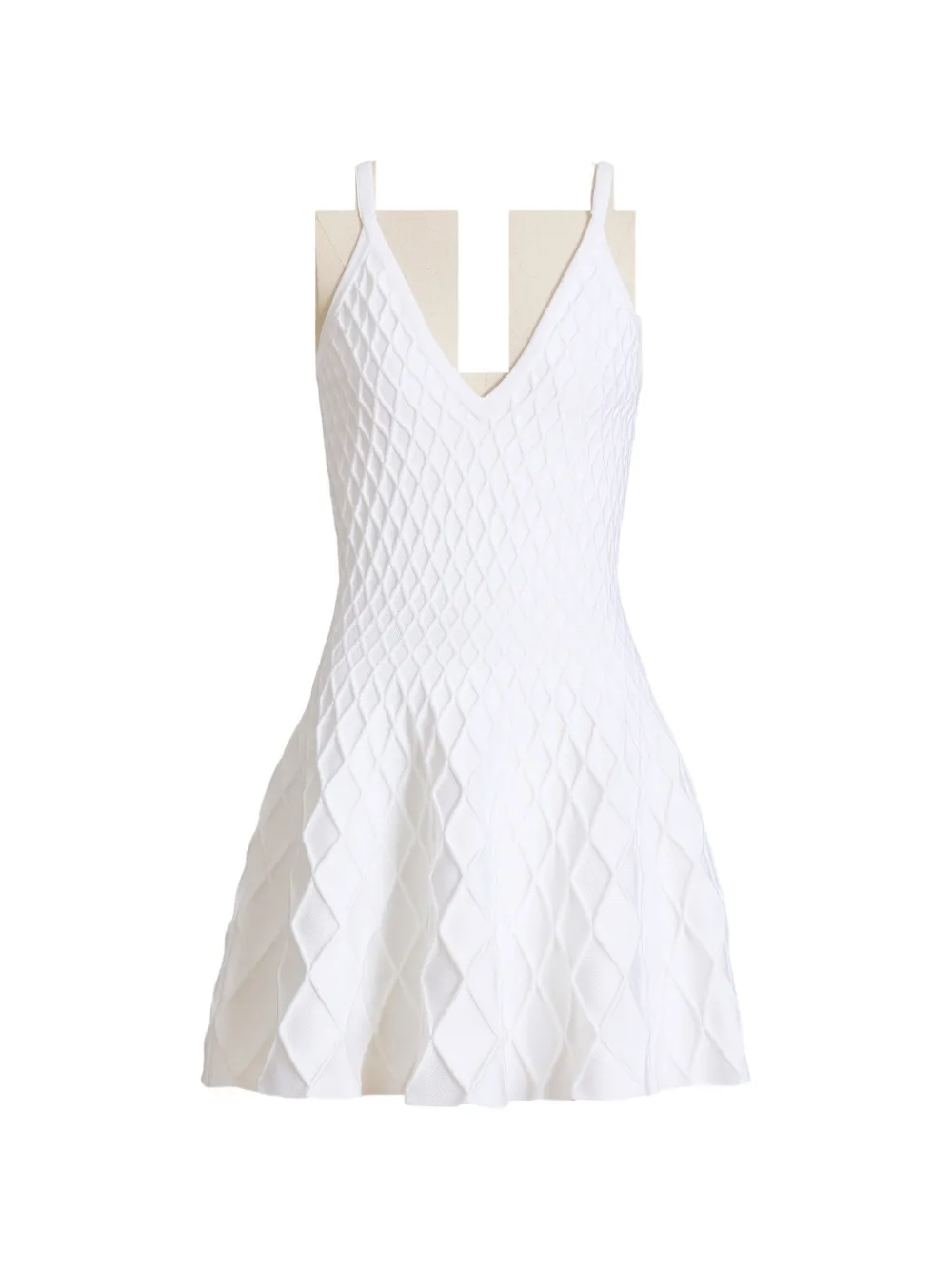 Balmain Abito svasato in maglia - Bianco