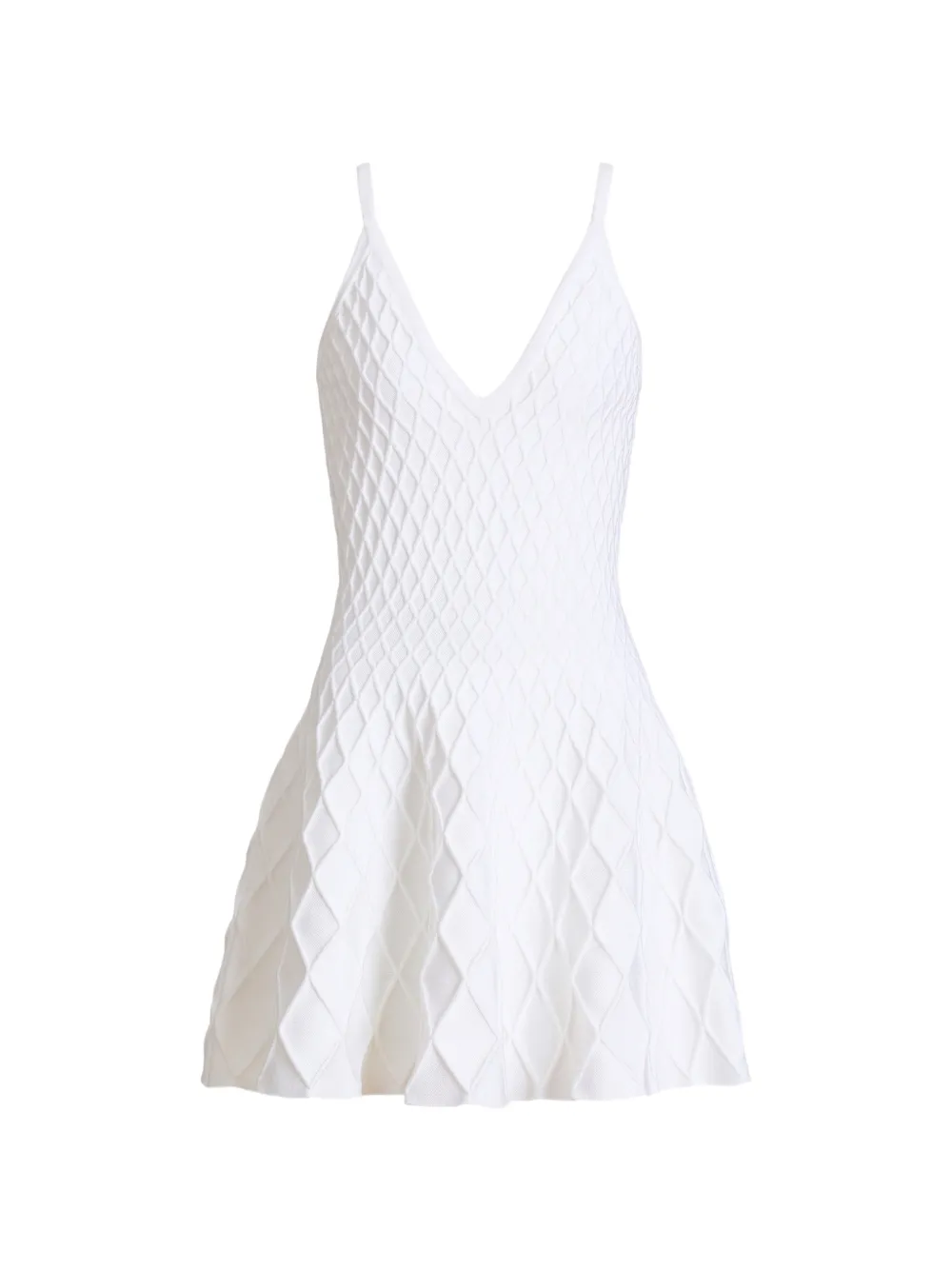 Balmain Abito svasato in maglia - Bianco