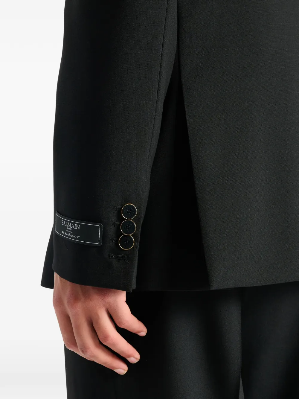 Balmain Wollen blazer met 2 knopen Zwart