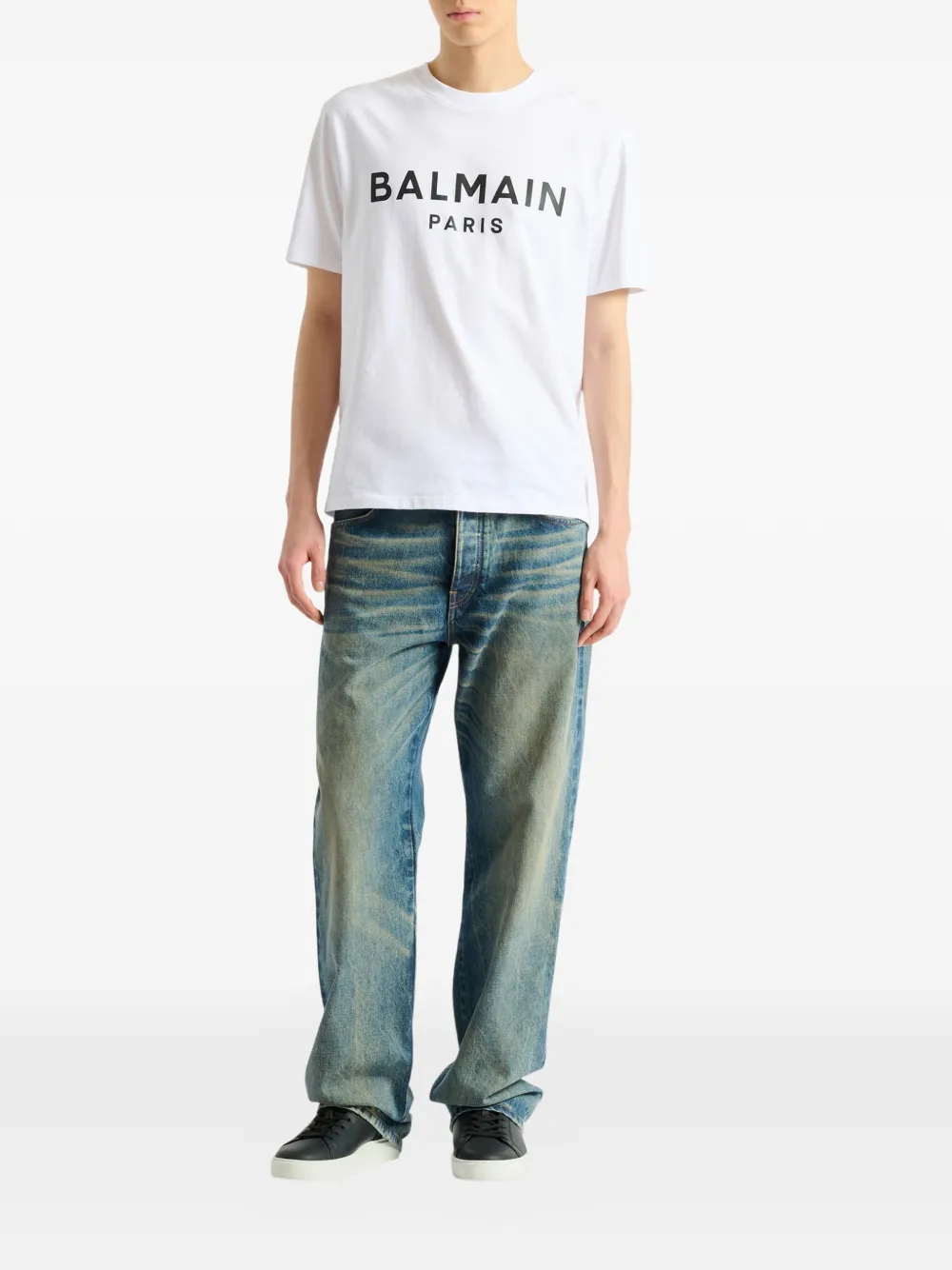 Balmain T-shirt met Paris-print Wit