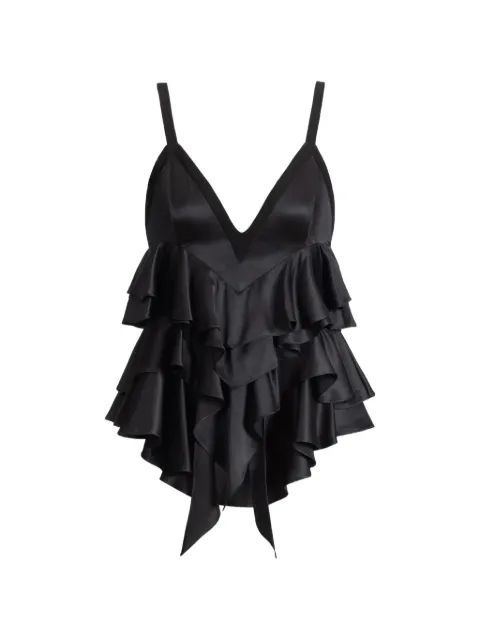 Balmain satin top with thin straps