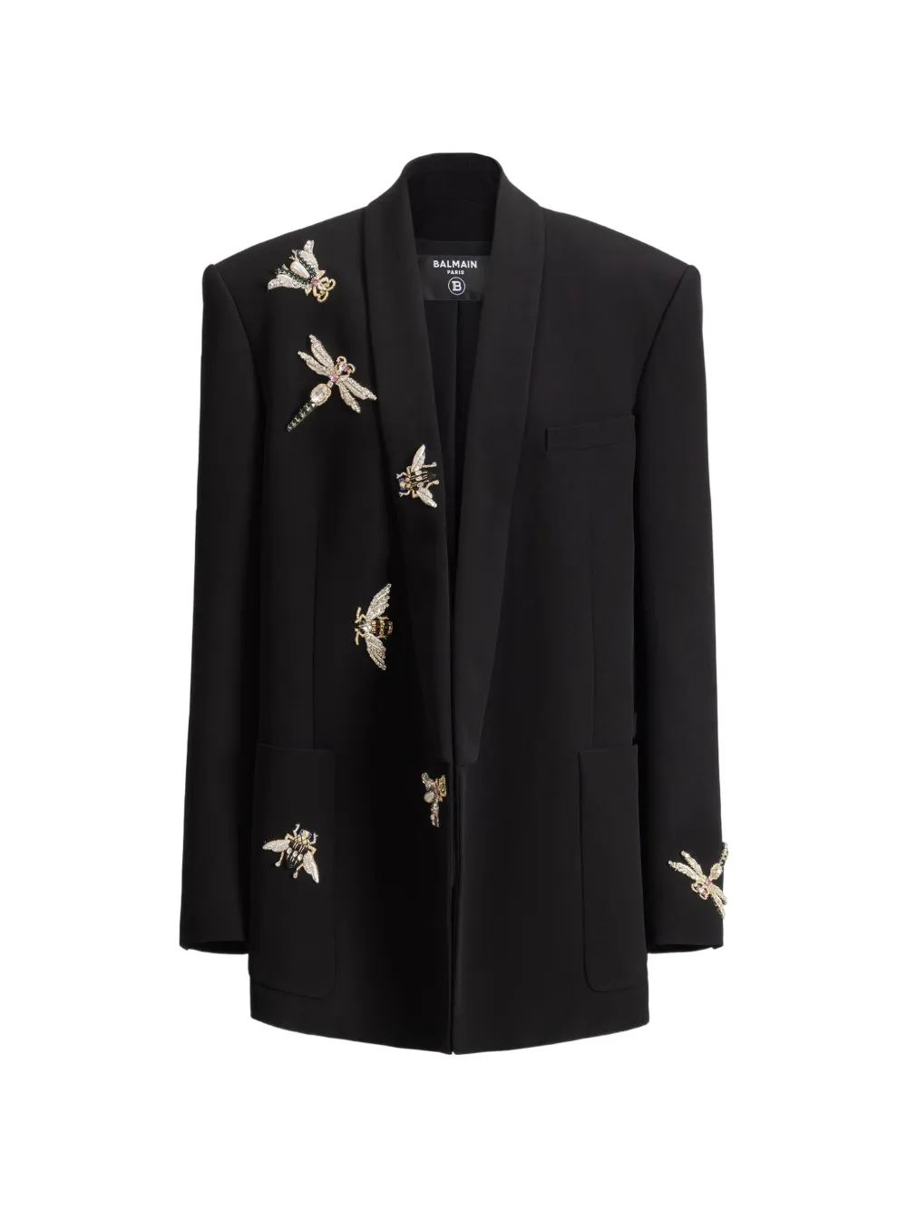 Balmain Giacca con ricamo - Nero
