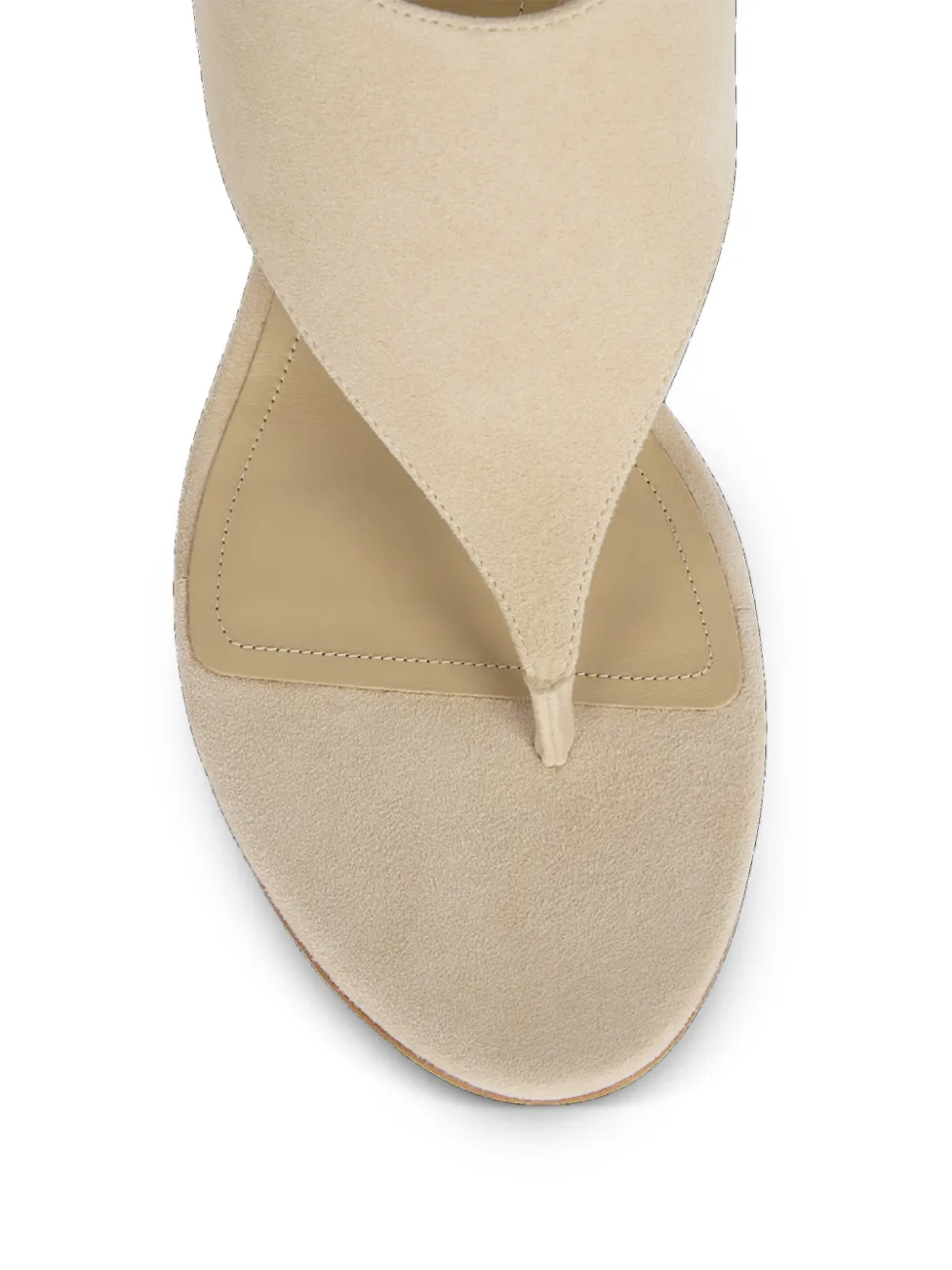 Balmain No Wedge suède sandalen Beige