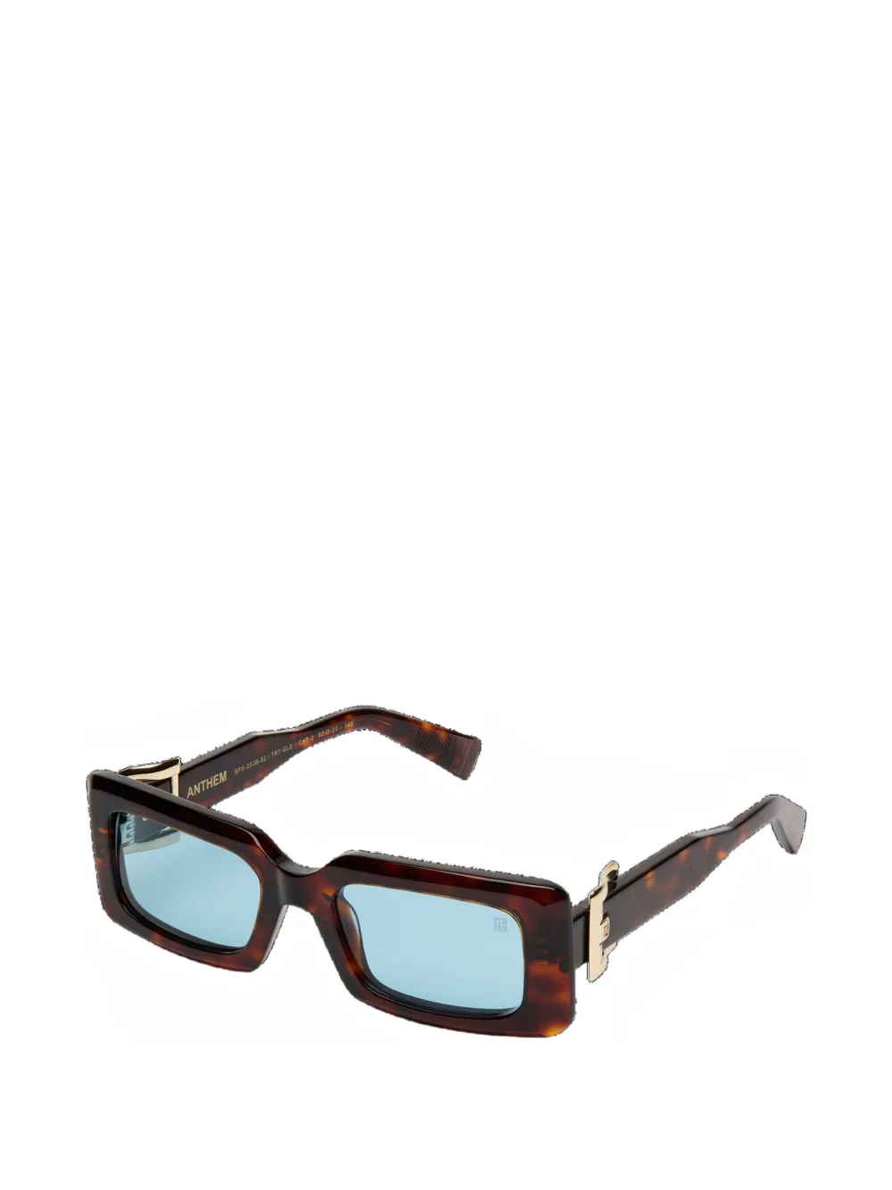 Balmain Eyewear Anthem-I zonnebril met rechthoekig montuur Bruin