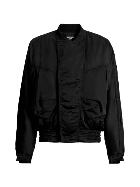 Balmain bomber jacket in textured nylon