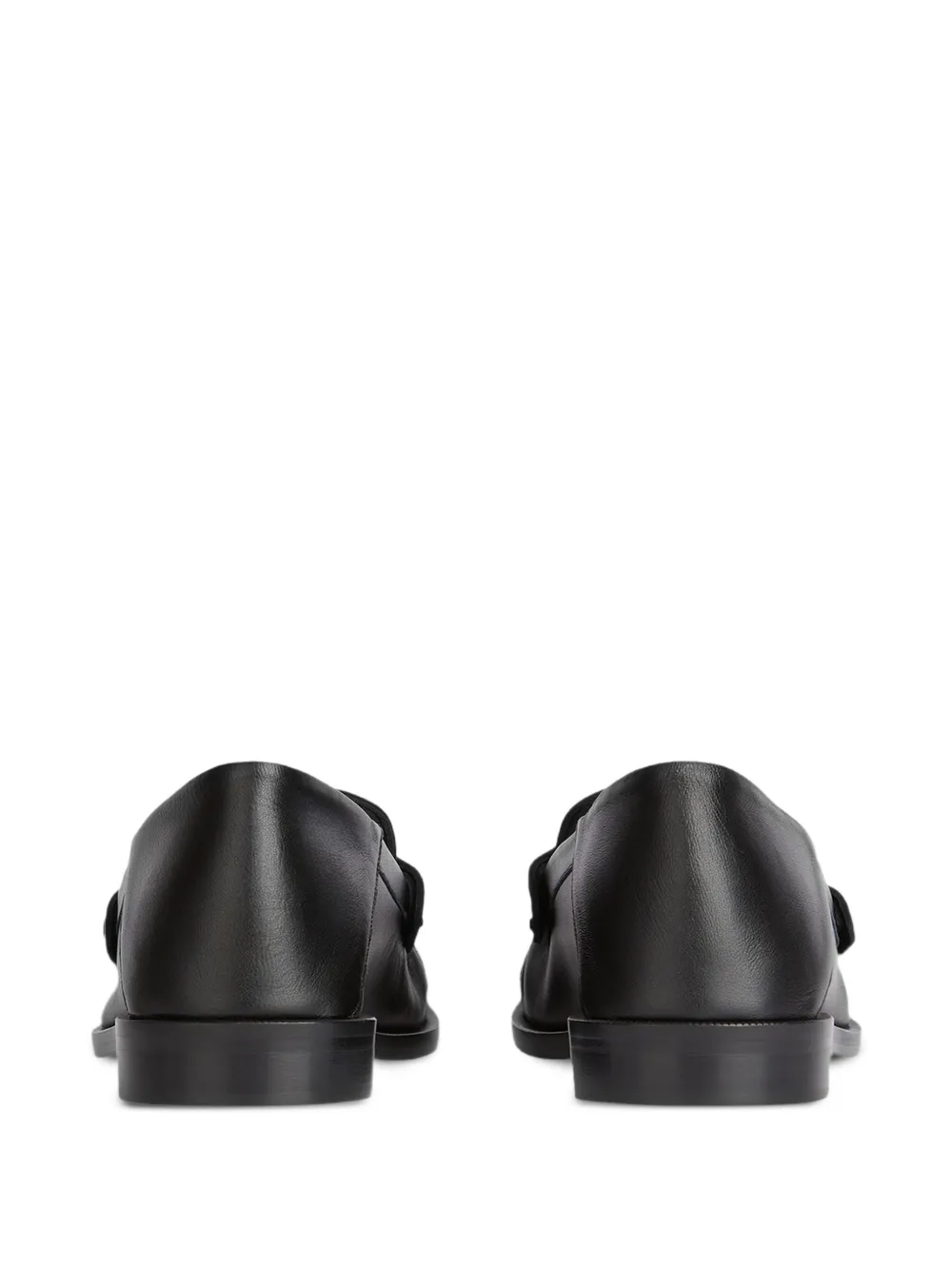 Balmain Sync gladde leren loafers Zwart