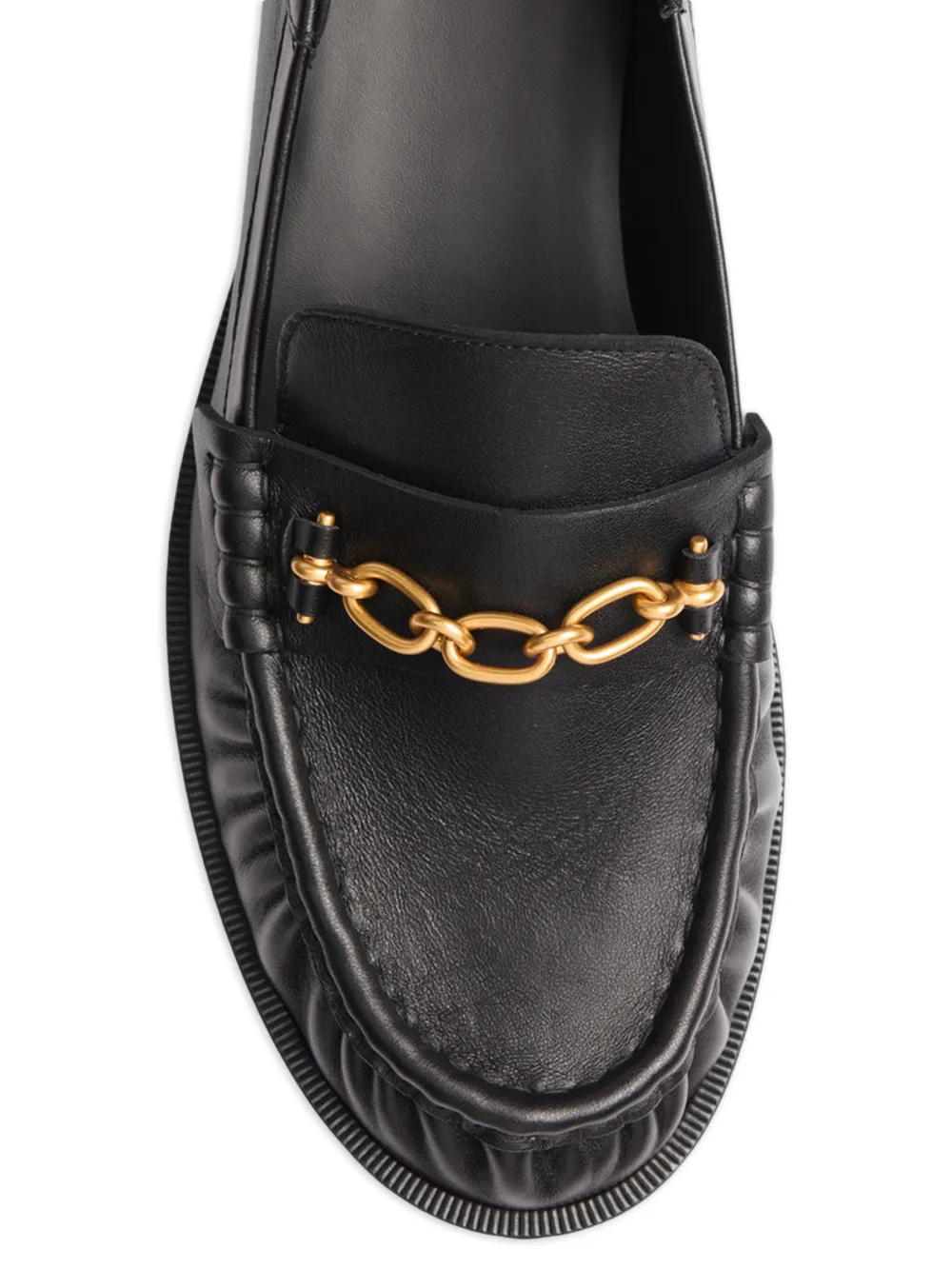 Balmain Sync gladde leren loafers Zwart