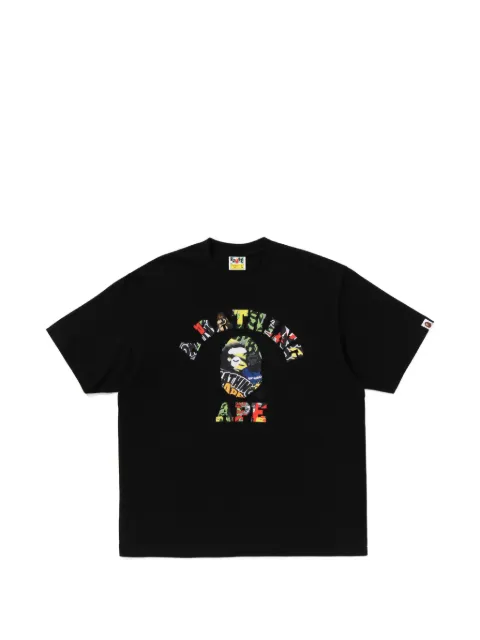 A BATHING APE® Multi Logo College cotton T-shirt