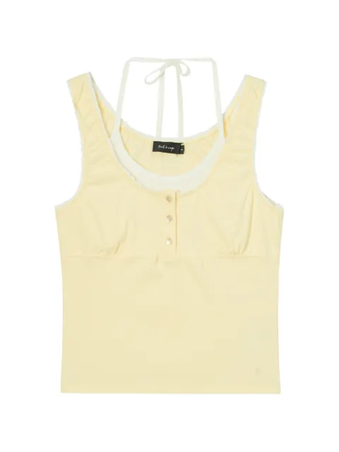 tout a coup layered-effect lace-trim top