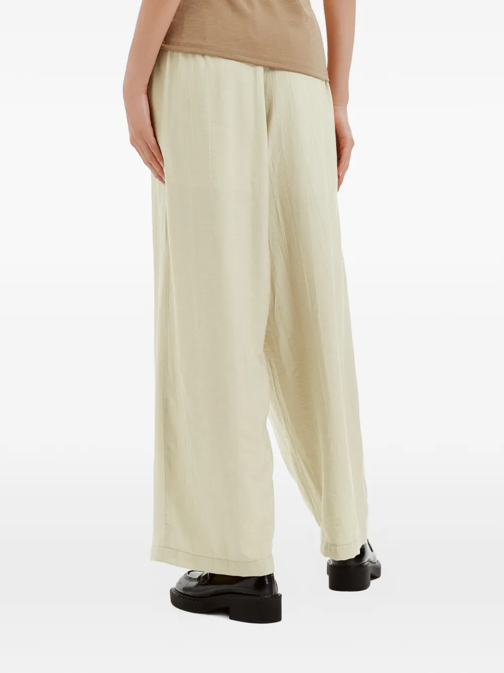 b+ab Plooibroek met wijde pijpen Beige