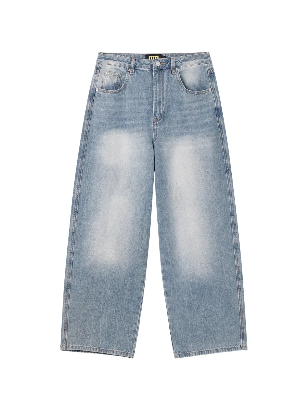 Mini Cream faded wing-print jeans - Blu