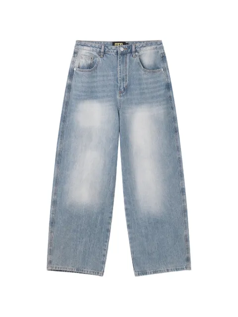 Mini Cream jeans con estampado Wing