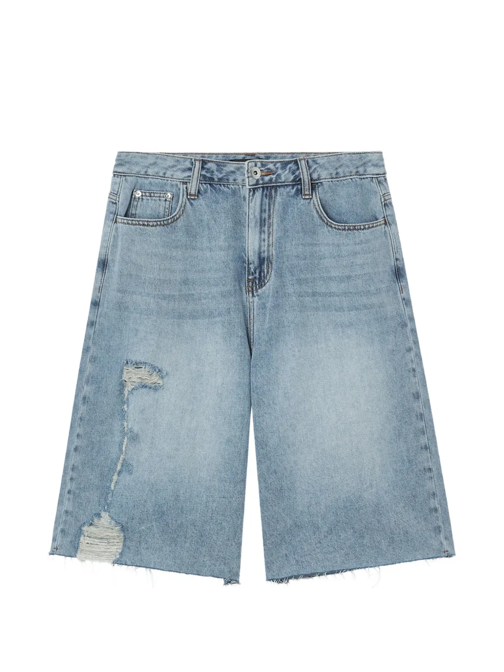 tout a coup Shorts con effetto vissuto - Blu