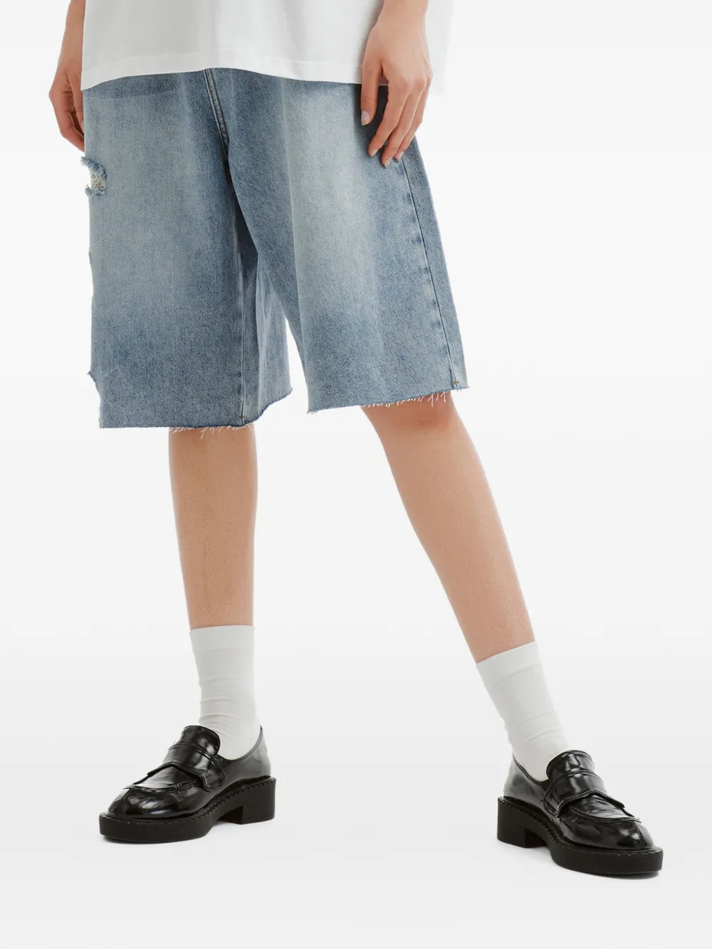 tout a coup Geralfde denim shorts Blauw