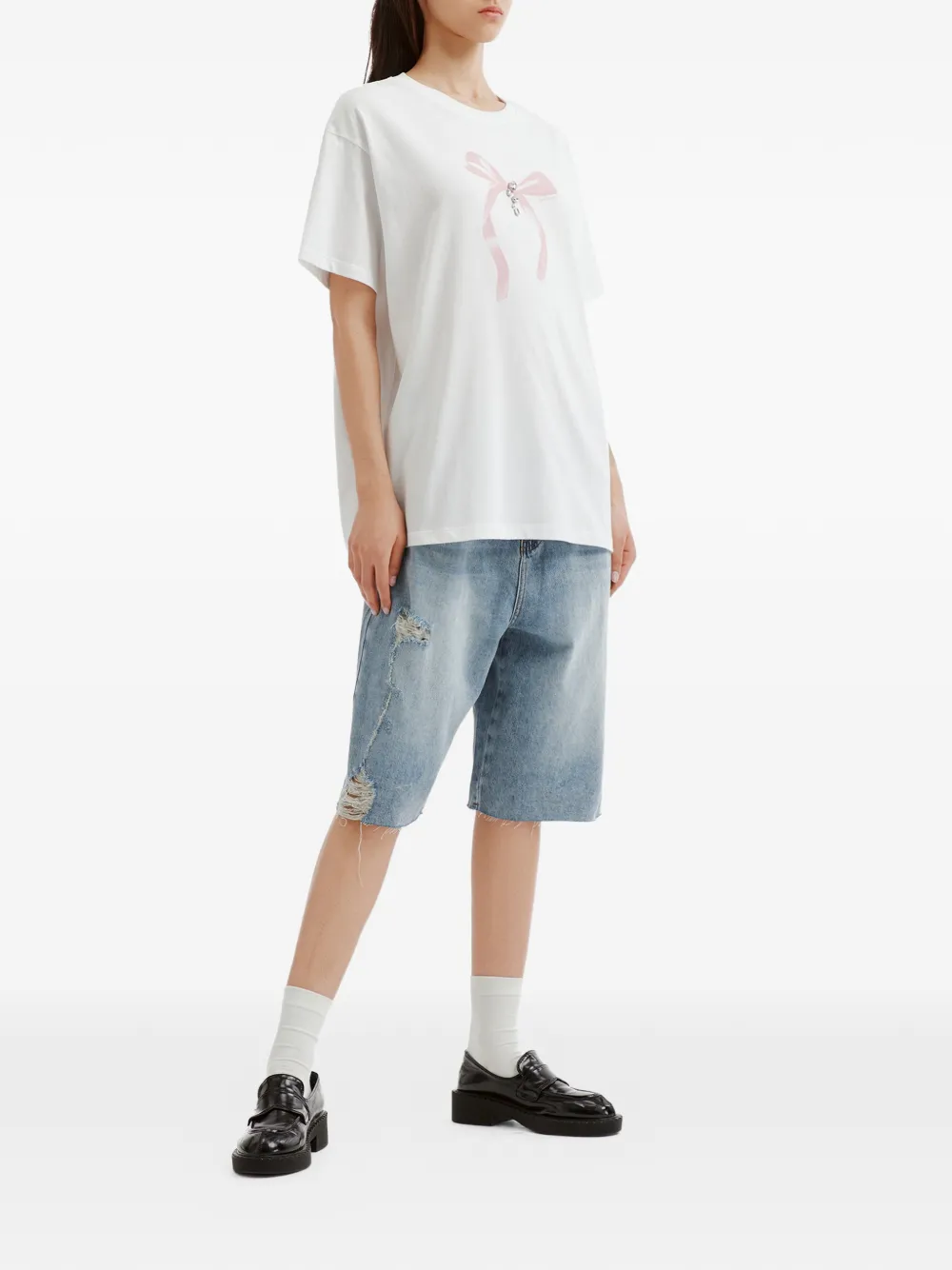 tout a coup Geralfde denim shorts Blauw