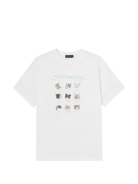 tout a coup playera de algodón con estampado gráfico