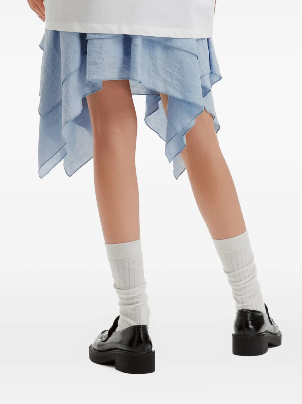 b+ab Asymmetrische gelaagde rok Blauw