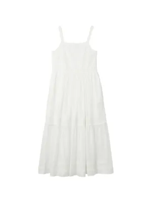 white cotton poplin maxi dress White Plus Ruched Waist Detail Poplin Maxi Dress