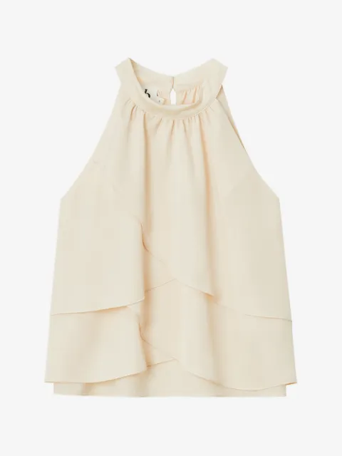 b+ab blusa a capas con cuello halter