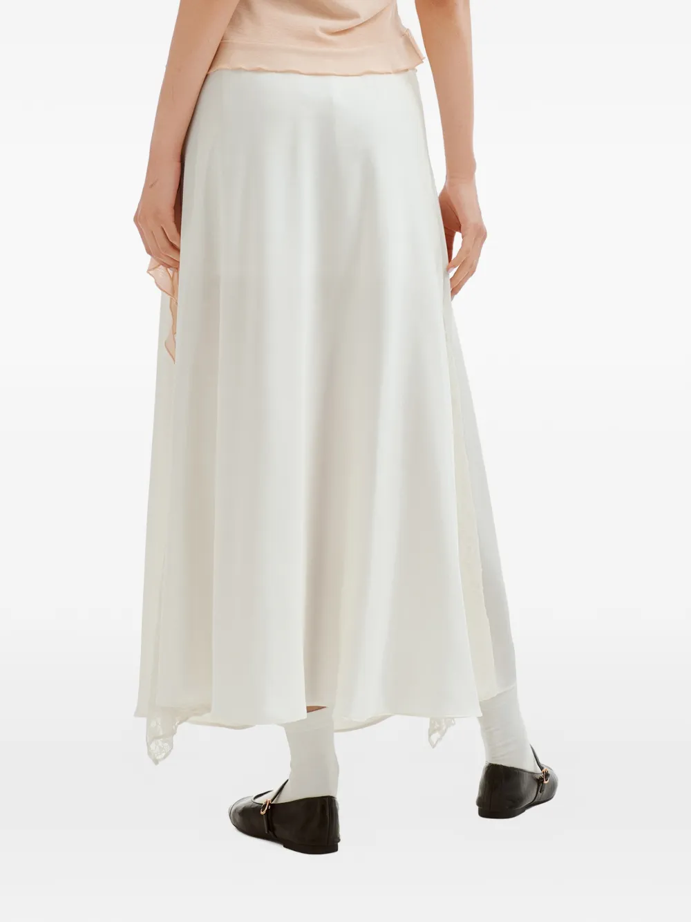 tout a coup Blouse met kanten vlakken Wit