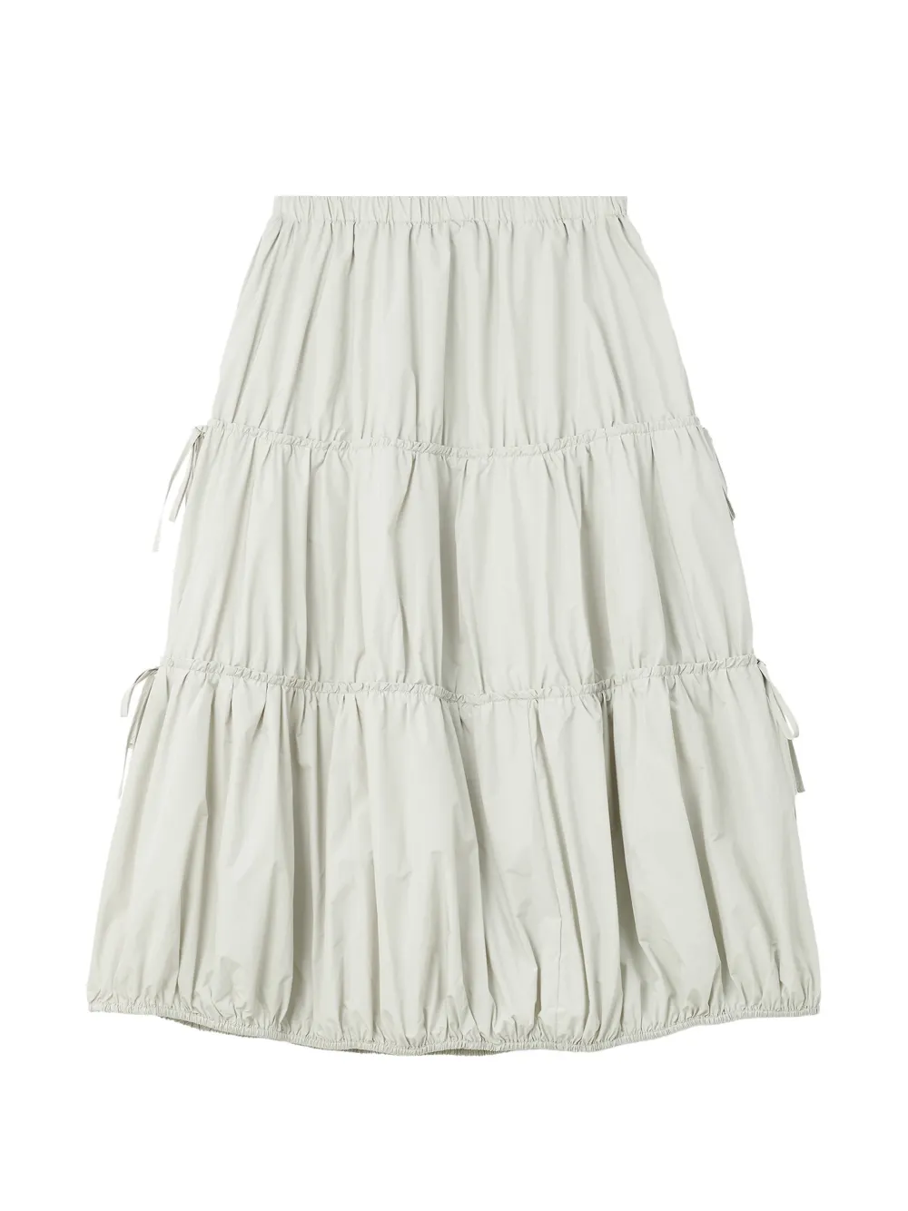 tout a coup tiered drawstring-detail midi skirt - Grigio