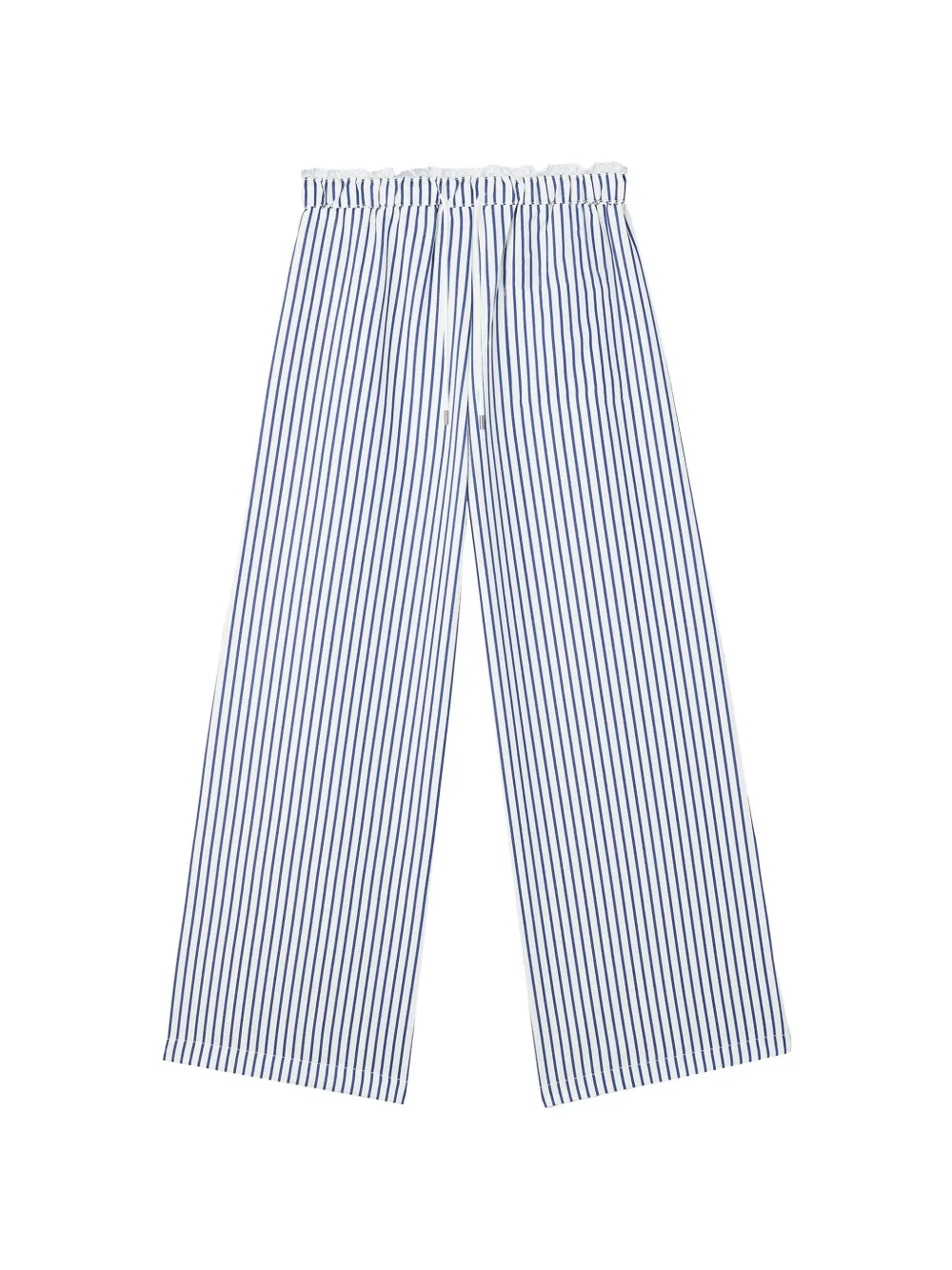 tout a coup striped drawstring-waist wide-leg trousers - Blu