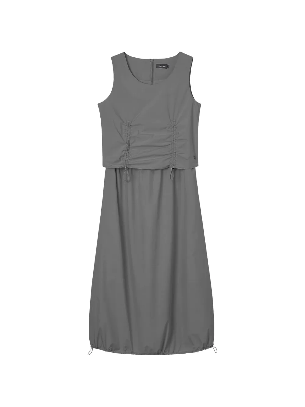 tout a coup ruched drawstring dress - Grau