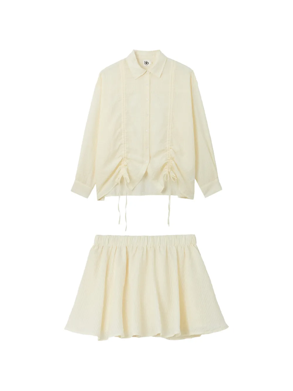 b+ab shirt and mini skirt set - Giallo