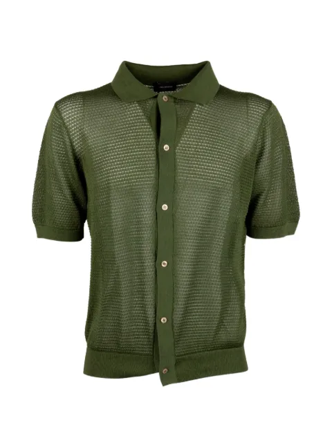 Tagliatore open-knit short-sleeved shirt
