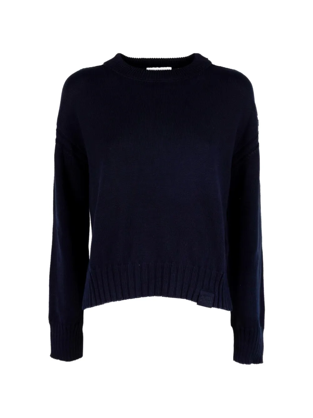 ALPHA STUDIO ribbed-trim sweatshirt - Schwarz