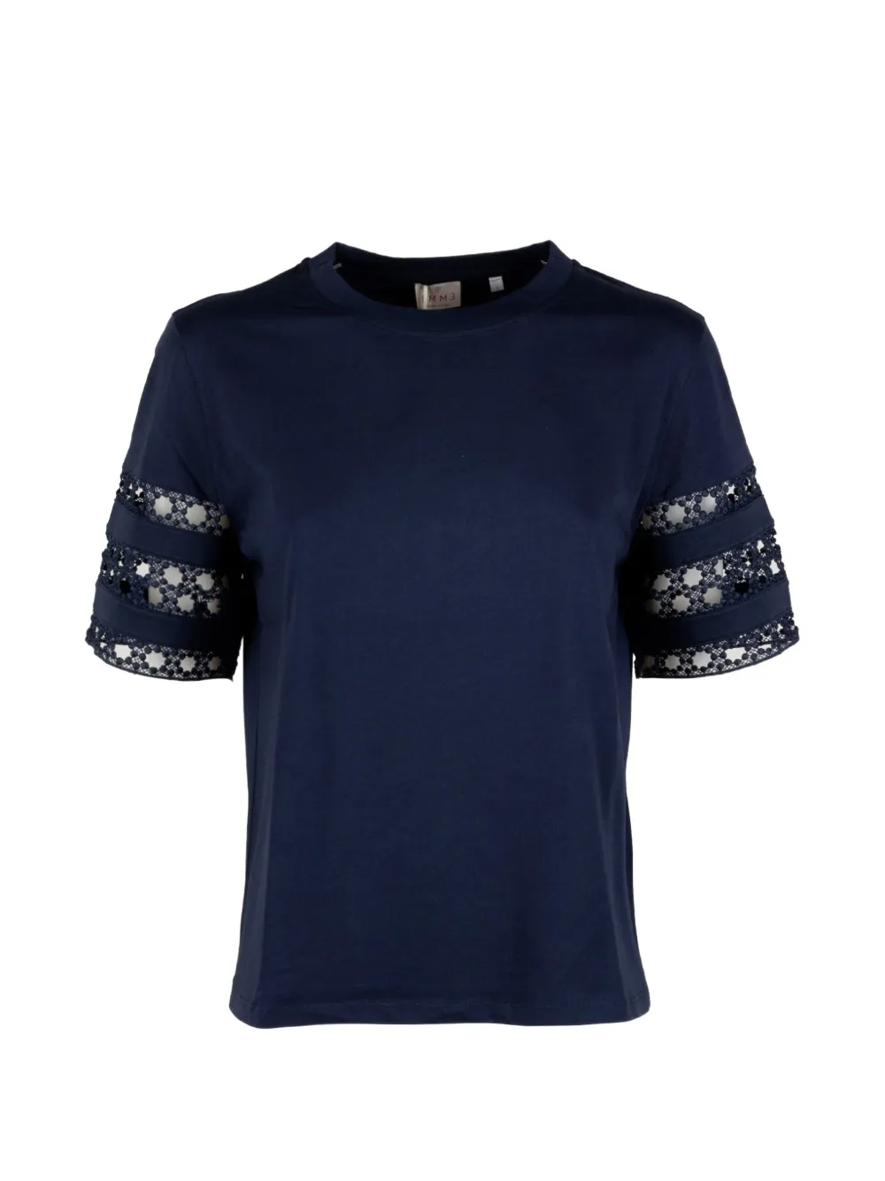 Marella guipure-lace-insert T-shirt - Blu