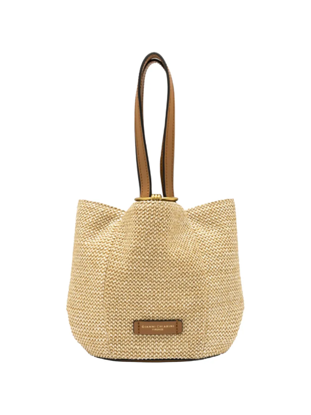 GIANNI CHIARINI Lily woven tote bag - Toni neutri