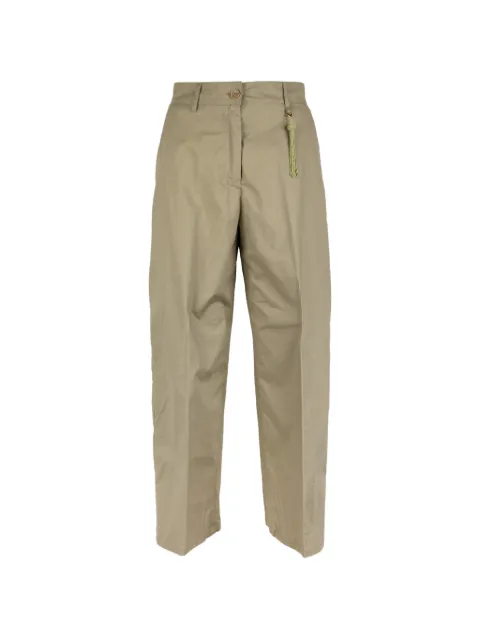 Seventy carrot-fit tassel-detail pressed-crease trousers
