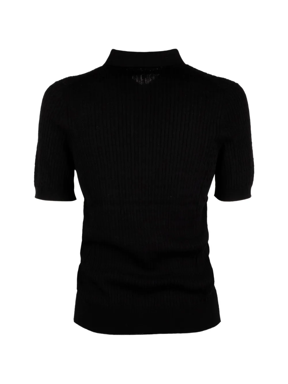 Tagliatore Kabelgebreid poloshirt Blauw
