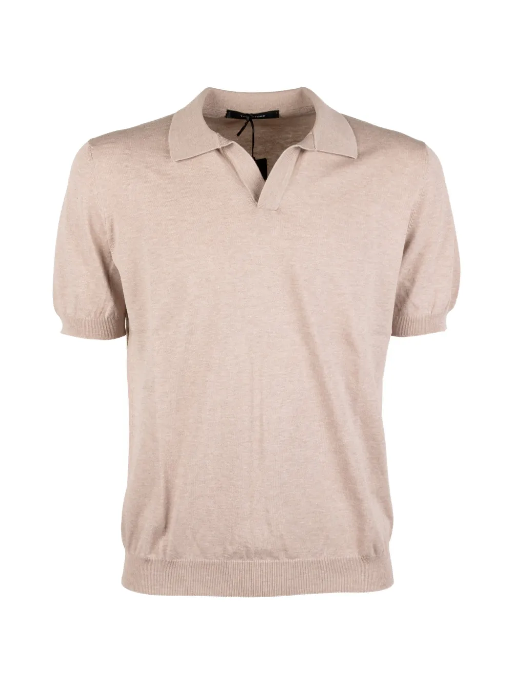 Tagliatore short-sleeve knitted polo shirt - Nude