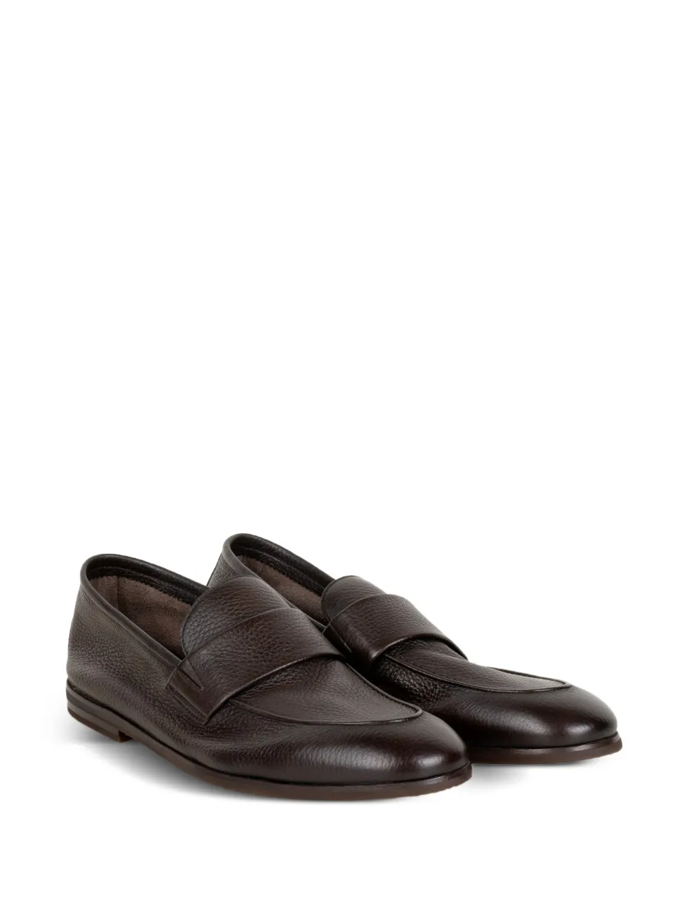 Neil Barrett grainy leather loafers Bruin