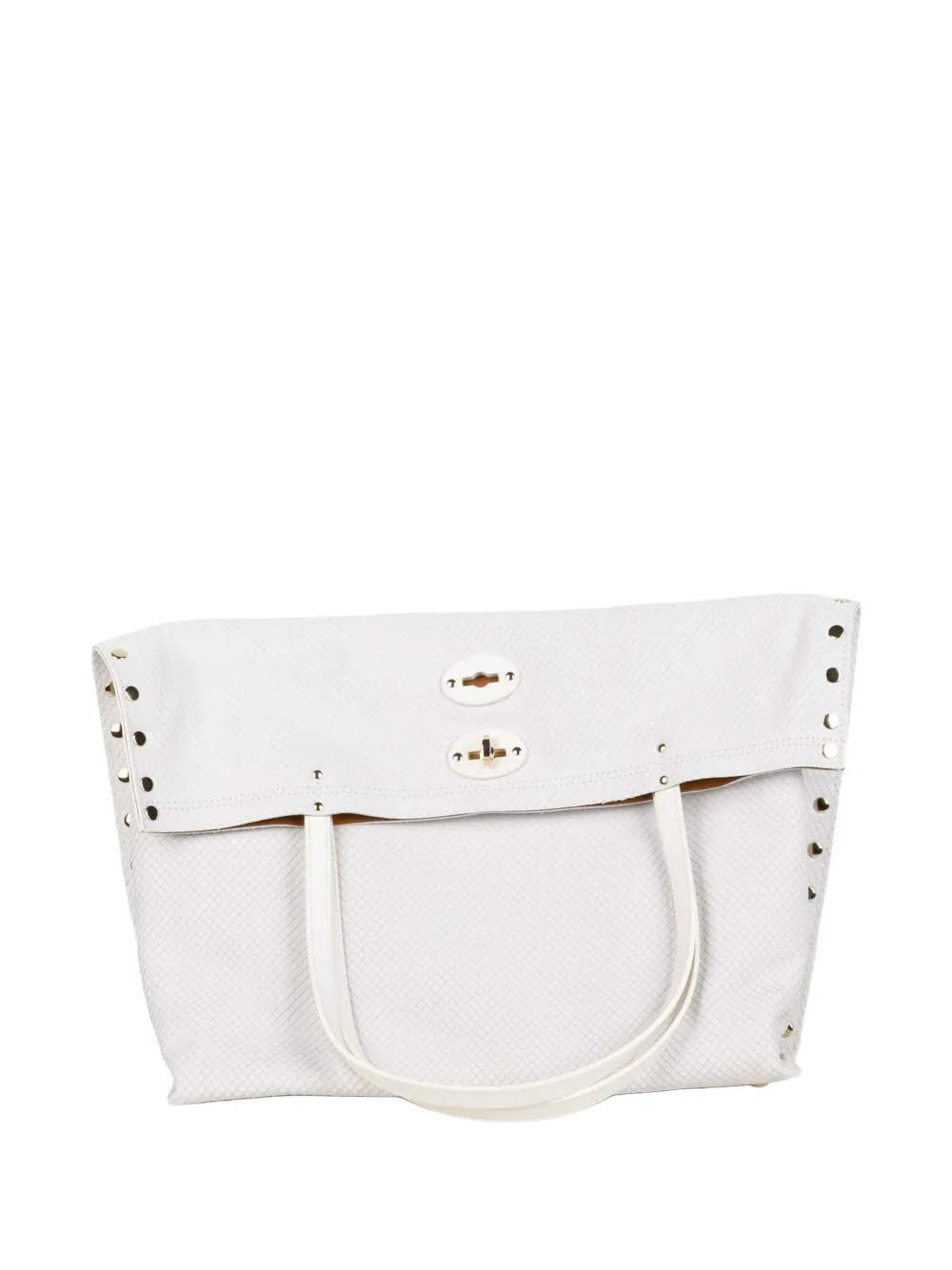 Zanellato A'spasso stud-embellished tote bag - Bianco