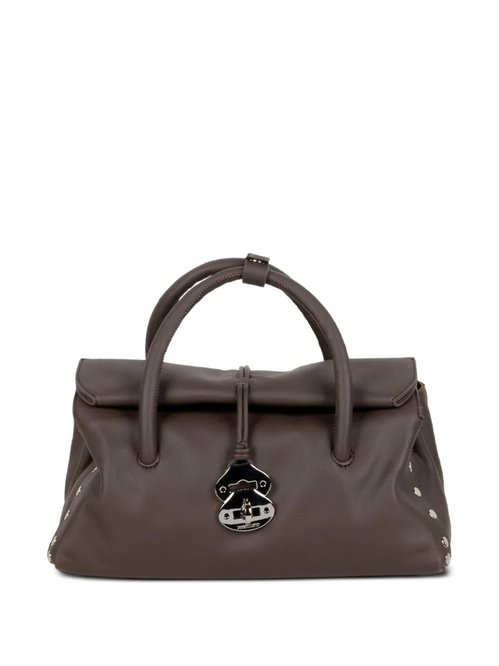 Zanellato small Dotta stud-embellished tote bag - Marrone