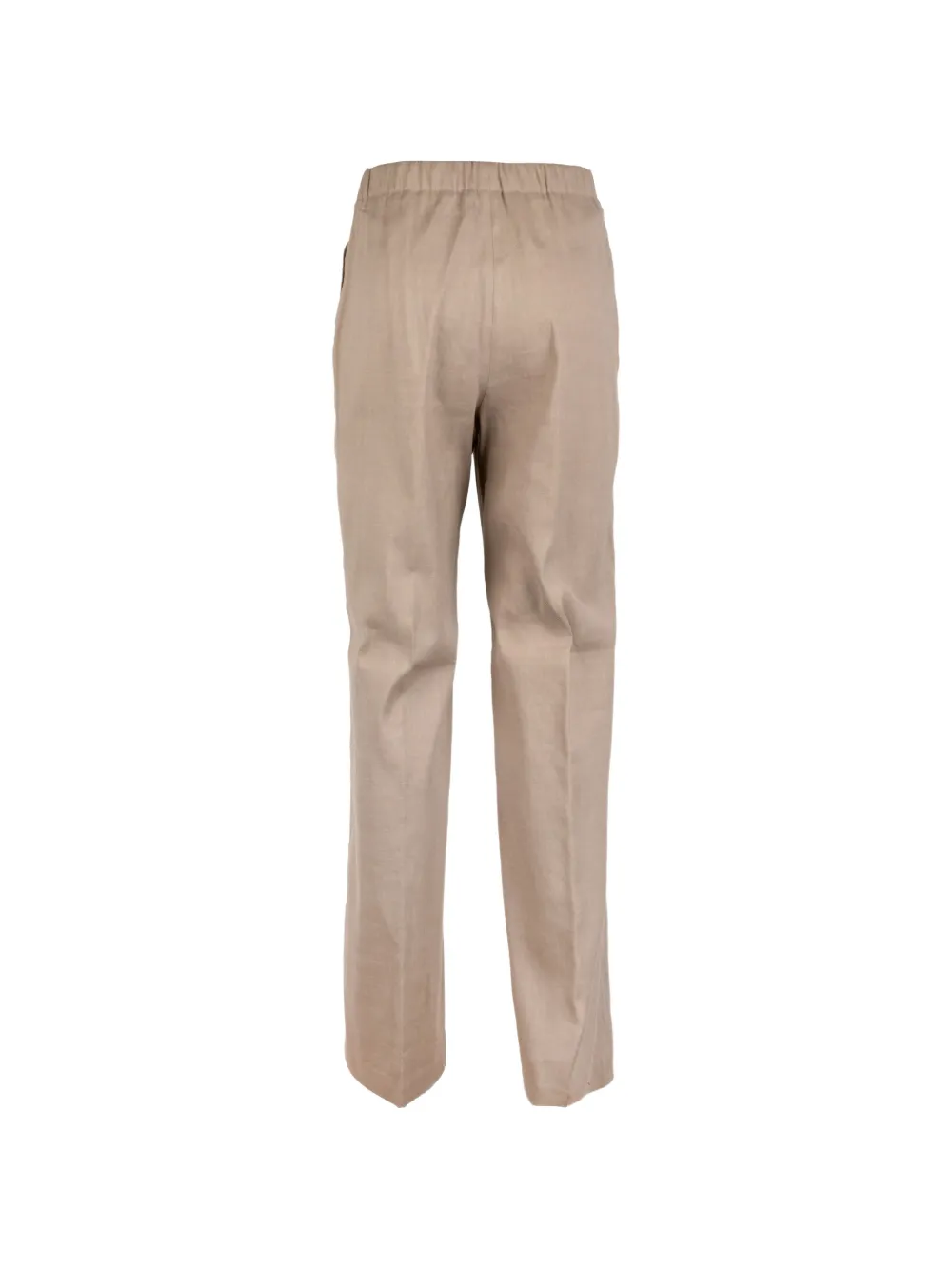 Seventy Pantalon met plooien en elastische taille Bruin