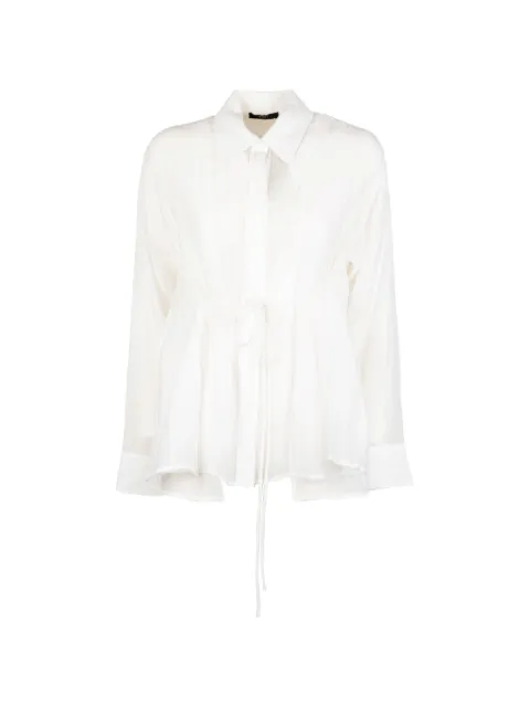 Seventy drawstring-waist crinkled shirt
