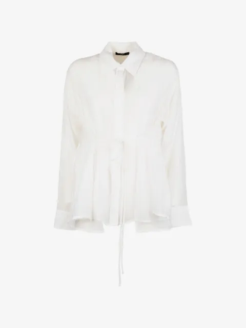 Seventy drawstring-waist crinkled shirt