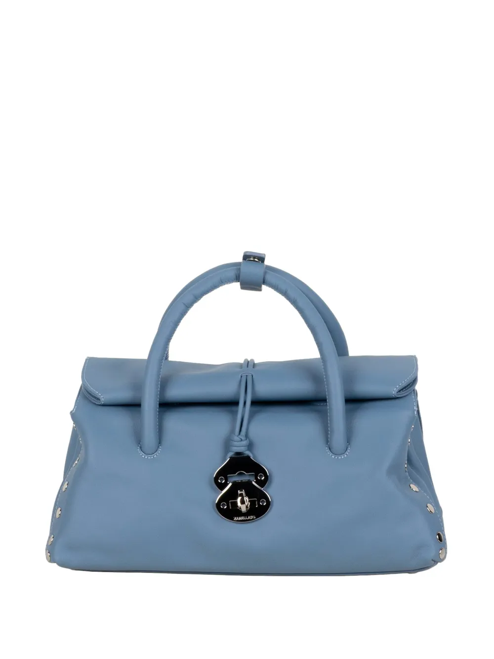 Zanellato small Dotta stud-embellished tote bag - Blue