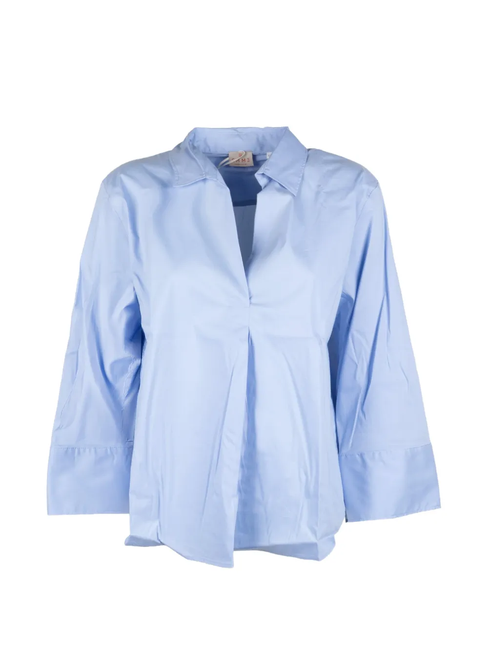 Marella V-neck cotton shirt - Blu