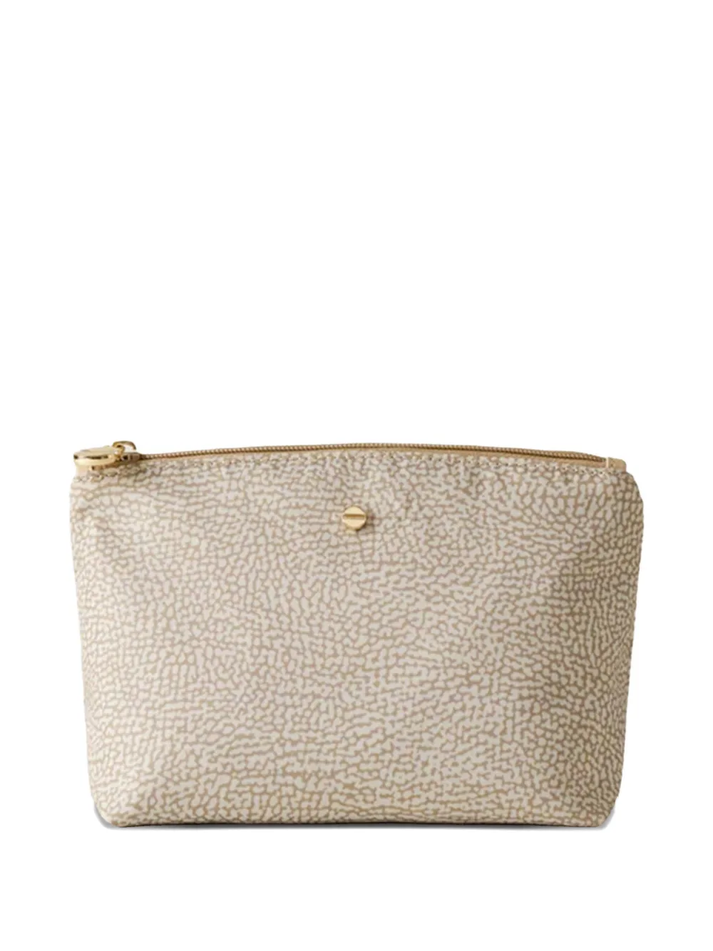 Borbonese Bustina logo-plaque pouch - Nude