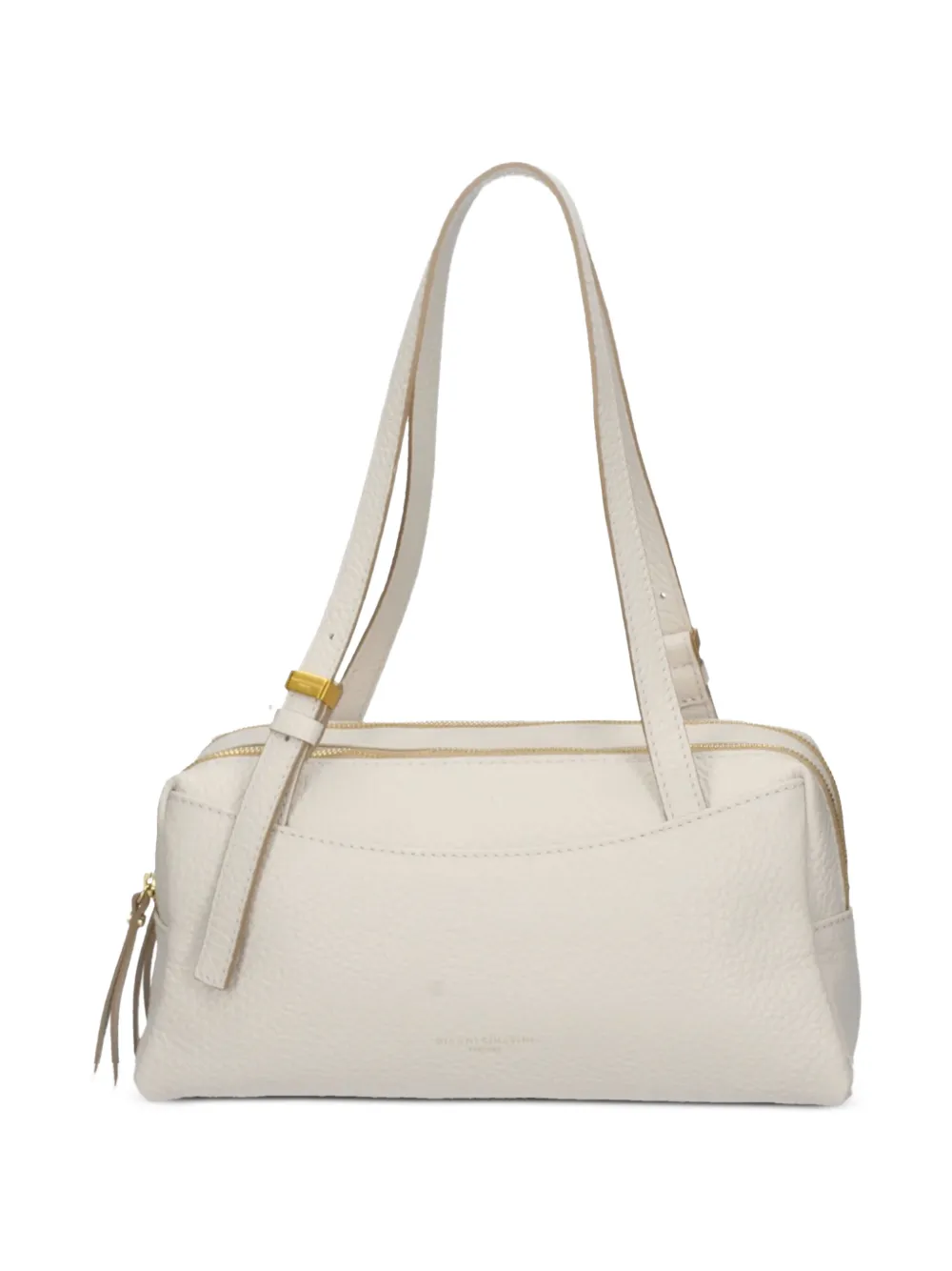 GIANNI CHIARINI grained leather clutch bag - Toni neutri