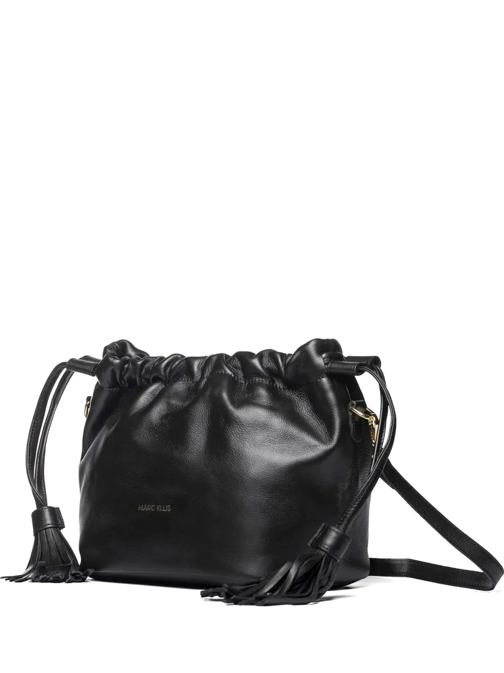 Marc Ellis Phiona tassel-detail drawstring clutch bag - Nero
