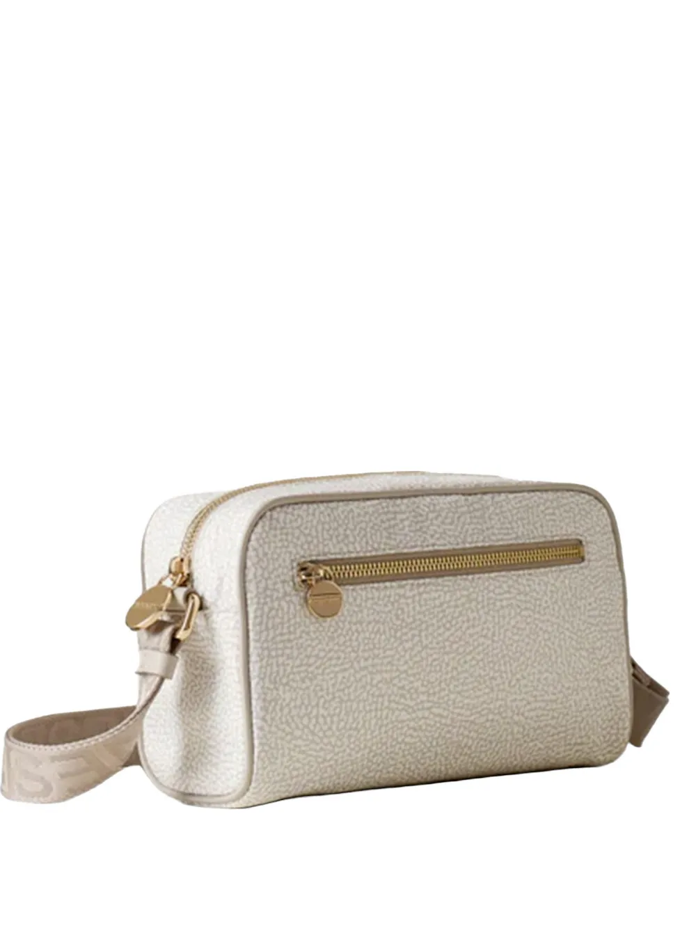 Borbonese Eco Line Camera zip-fastening shoulder bag - Toni neutri