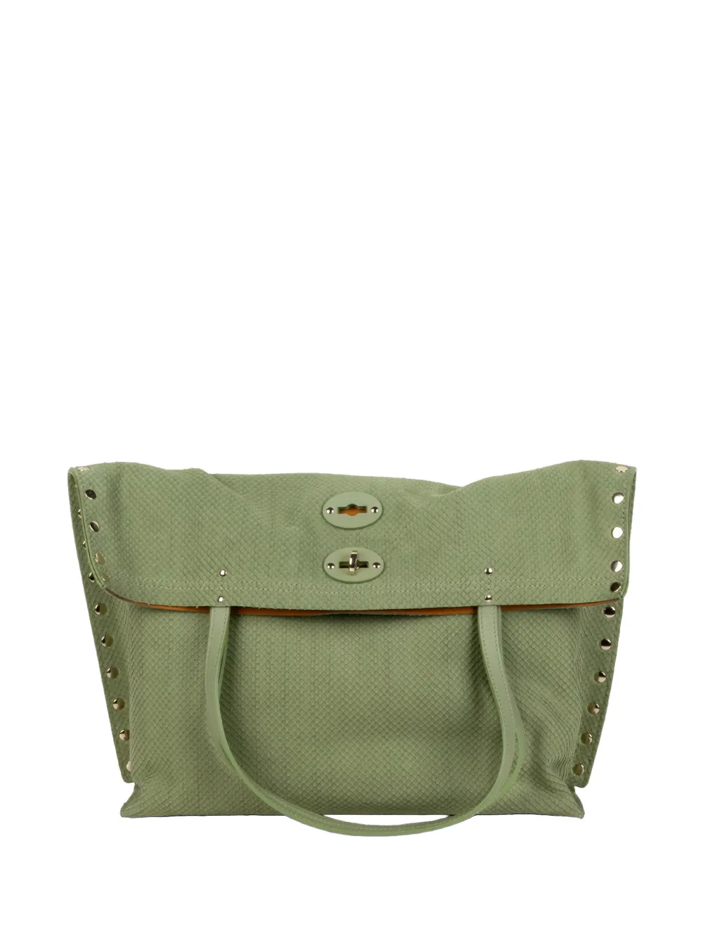 Zanellato A'Spasso stud-embellished tote bag - Verde