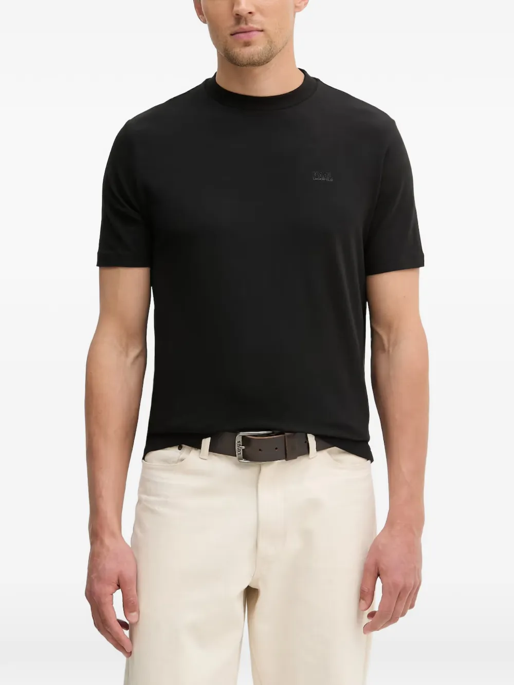 Karl Lagerfeld logo-print T-shirt - Schwarz